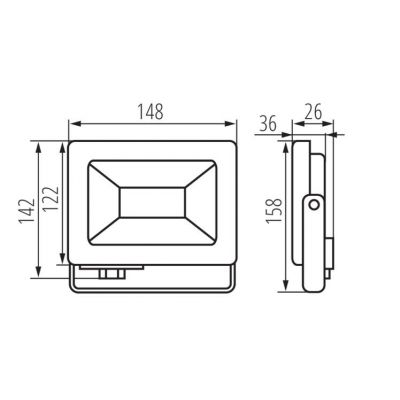 Naświetlacz LED 30W ANTEM LED 2400lm 4000K barwa neutralna czarny 33202 KANLUX (33202)